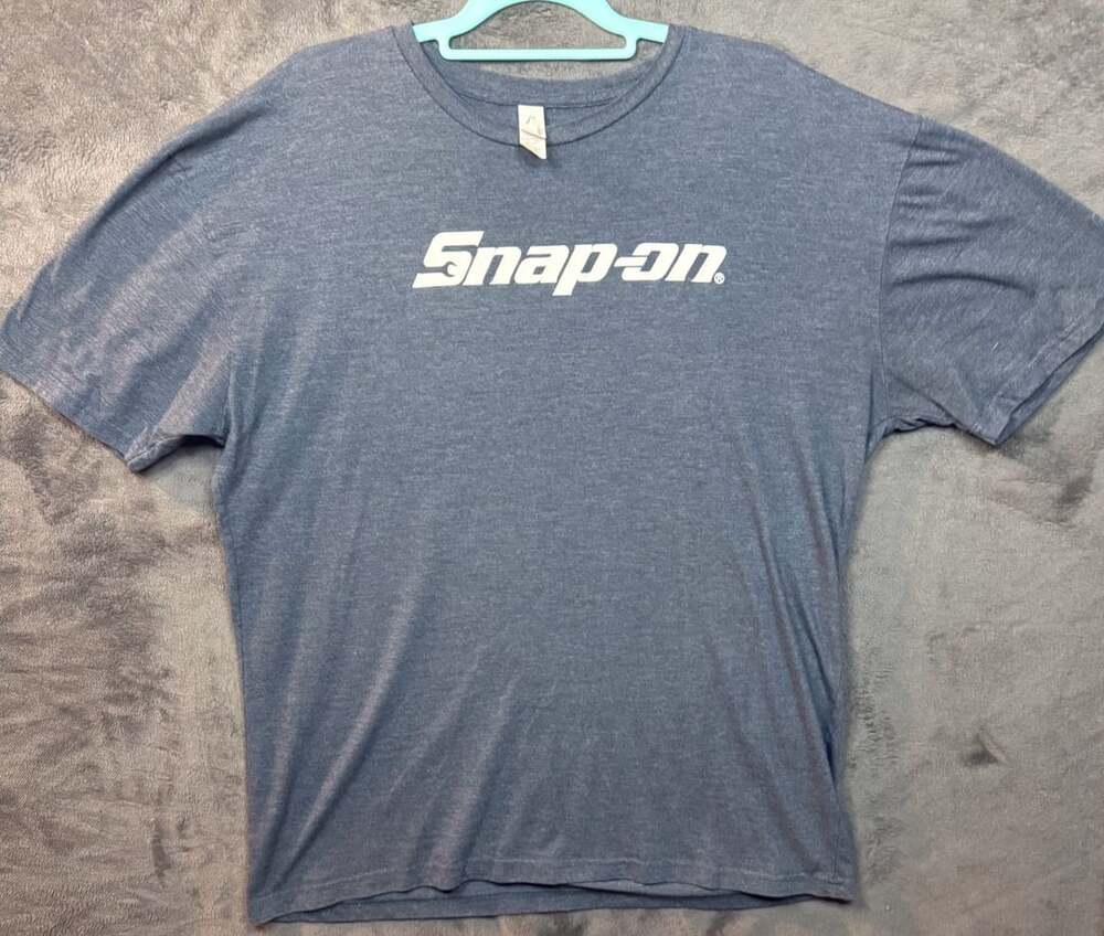 Athletic City Apparel Snap-On T-Shirt Size 2XL Blue Graphic Tee